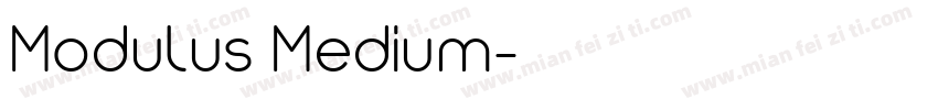 Modulus Medium字体转换